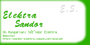 elektra sandor business card